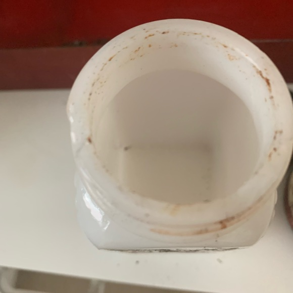 Vintage Milk Glass Spice Jars on Stand - Picture 6 of 10